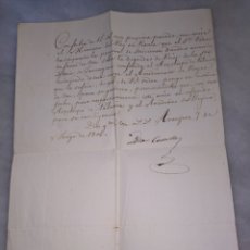 Manuscritos antiguos: DOCUMENTO, CARTA PRIOR STA. IGLESIA DE TARRAGONA. AÑO 1804. Lote 272331893