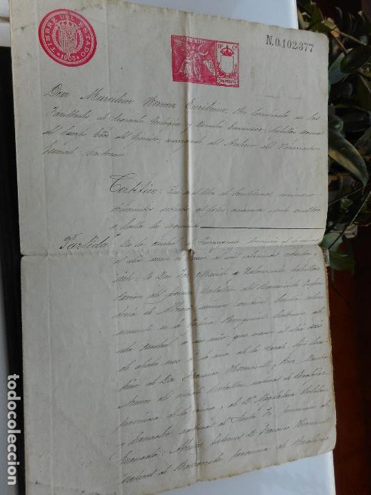 Alte Manuskripte: ANTIGUO CERTIFICADO BAUTIZO.ALEJANDRO HERMOSELL ROLDAN.VICARIATO CASTRENSE.TARRAGONA.1867-1903