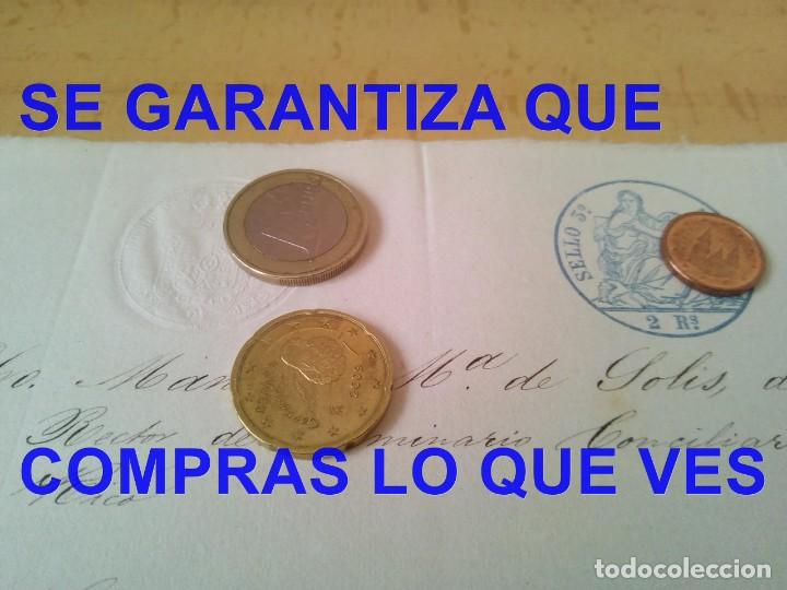 Alte Manuskripte: 1861 PUERTO RICO SELLOS EN SECO ISABEL II SEMINARIO MANUEL LARA Y ALCAL&Aacute; MARIA DE SOLIS FIRMA E15