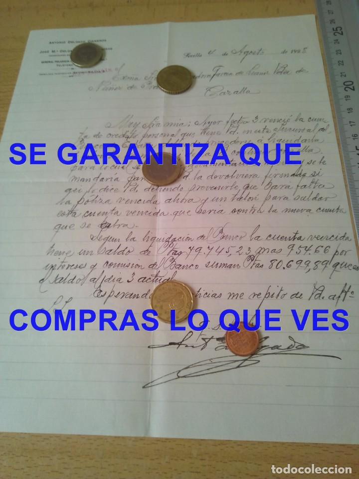 Alte Manuskripte: 1928 CARTA MANUSCRITA A CAZALLA DE LA SIERRA JOSE MARIA DELGADO Y ALTOLAGUIRRE SEVILLA E15