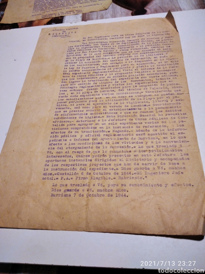 Alte Manuskripte: Alcald&iacute;a nacional de Burriana, petici&oacute;n formulada Don Nicol&aacute;s Sancho