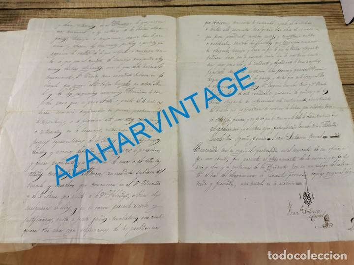 Manuscritos antiguos: VALLE DE CABUERNIGA, 1864, PODER PARA LIQUIDACION TESTAMENTARIA, SELLO NOTARIAL, 4 PAGINAS - Foto 3