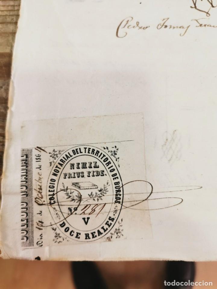 Manuscritos antiguos: VALLE DE CABUERNIGA, 1864, PODER PARA LIQUIDACION TESTAMENTARIA, SELLO NOTARIAL, 4 PAGINAS - Foto 5