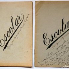 Manuscritos antiguos: 2 CUADERNOS MANUSCRITOS TRAJES REGIONALES DE ESPAÑA. AÑOS 40. Lote 276742328