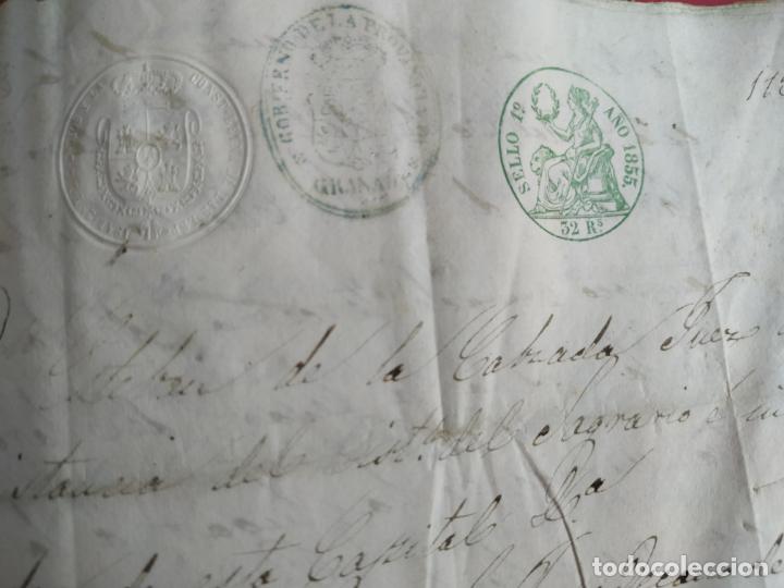 Alte Manuskripte: Expediente judicial manuscrito A Mu&ntilde;oz y R L&oacute;pez Casas Granada 1851-55 sellos fiscales