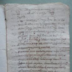 Manuscritos antiguos: MANUSCRITO AÑO 1632 JÉRICA CASTELLÓN RECONOCIMIENTO AL SEÑOR DEL LUGAR DE ALTORMOS??. Lote 281055853