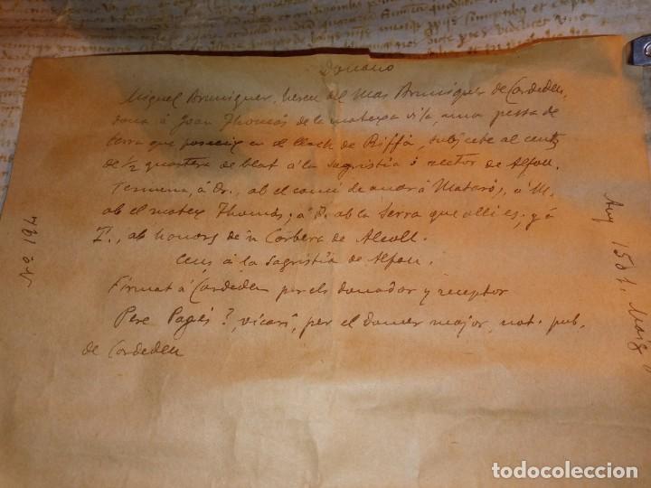 Manuscritos antiguos: PERGAMINO - CARDEDEU , 1501. - Foto 2