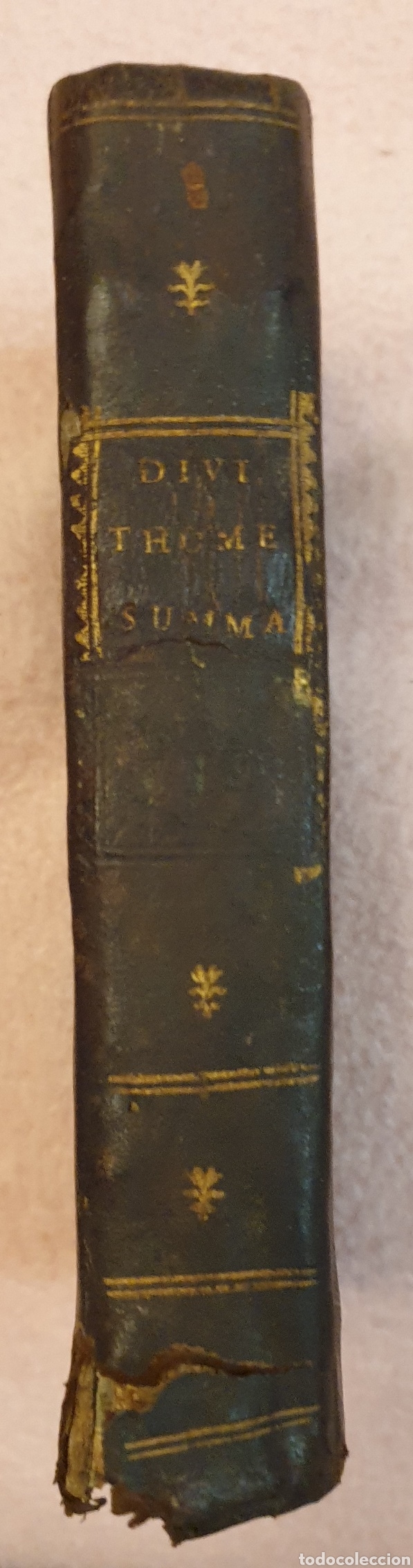 Manuscritos antiguos: Libro antiguo sobre teolog&iacute;a de S Thomae Aquitania de 1781