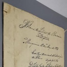 Manuscritos antiguos: ESCRITURA DE ARRIENDO DEL SALTO DE AGUA DE PLAZA A FAVOR DE LA VILLA DE ONDÁRROA MARQUINA AÑO 1893. Lote 286471693