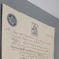 Manuscritos antiguos: PARTIDA DE NACIMIENTO COPIA LITERAL CON PAPEL TIMBRADO DE LA VIUDA DEL VIZCONDE DE.... AÑO 1912. Lote 286478133