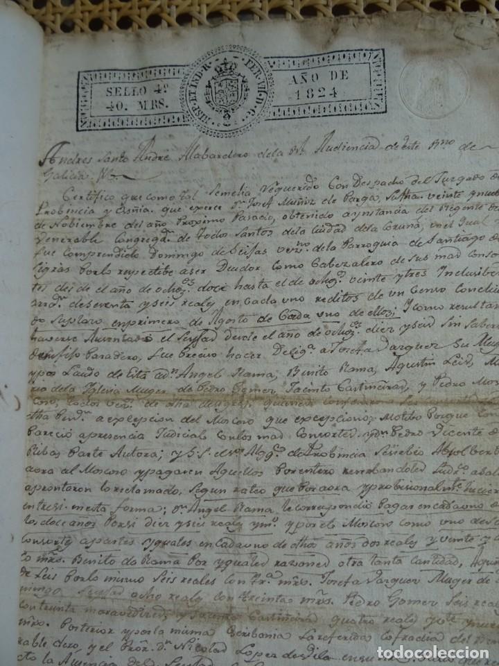 Manuscritos antiguos: Coru&ntilde;a, Sigras, venta sembraduras, 1836, 40 pags - Foto 2