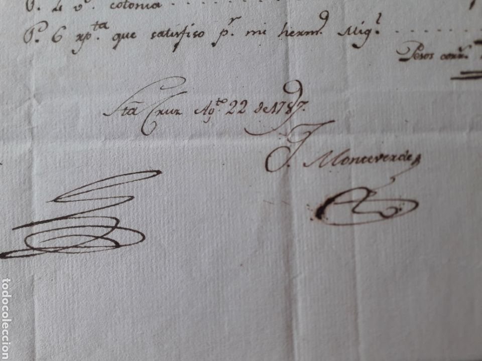 Alte Manuskripte: LIBRANZA.JOSEF DE MONTEVERDE Y MOLINA.FRANCISCO LUGO Y VI&Ntilde;A.SANTA CRUZ TENERIFE.1787.NOZZOLINY