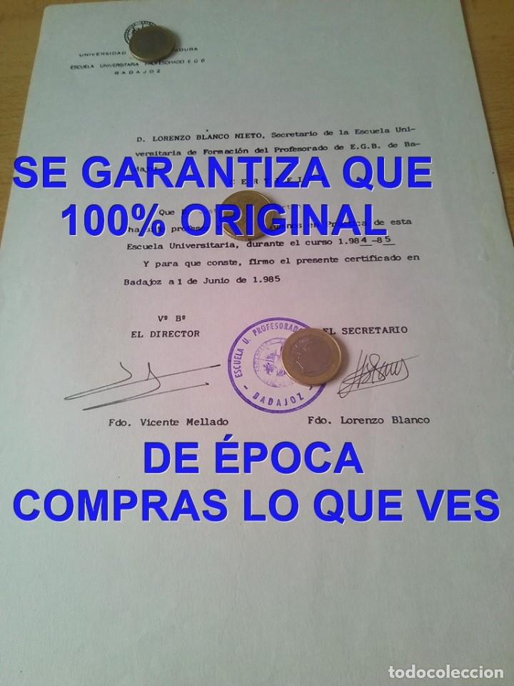 Manoscritti antichi: BADAJOZ ESCUELA UNIVERSITARIA PROFESORADO PROFESOR TUTOR JUSTO GONZALEZ MARTIN 1985 U49