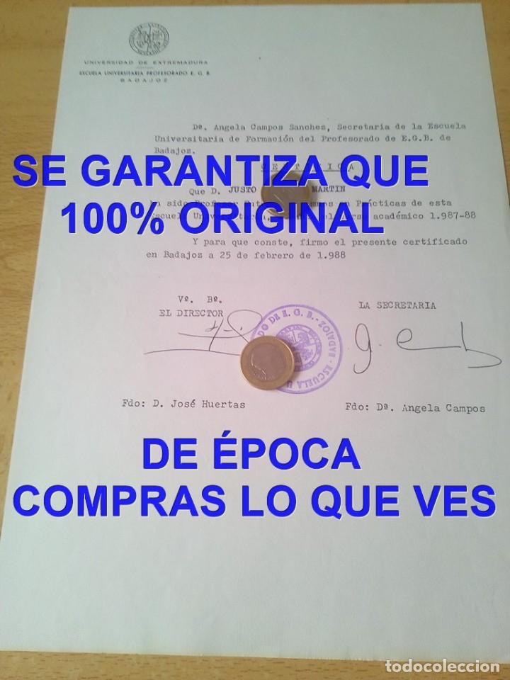 Manoscritti antichi: BADAJOZ ESCUELA UNIVERSITARIA PROFESORADO PROFESOR TUTOR JUSTO GONZALEZ MARTIN 1988 U49