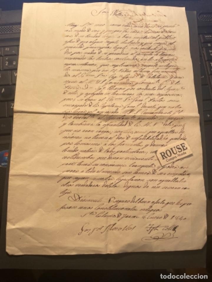 Manoscritti antichi: SANTA COLOMA DE FARNES - 1840 ANTIGUO DOCUMENTO MILITAR MANUSCRITO 4 PAG. 29X20,5 CM.