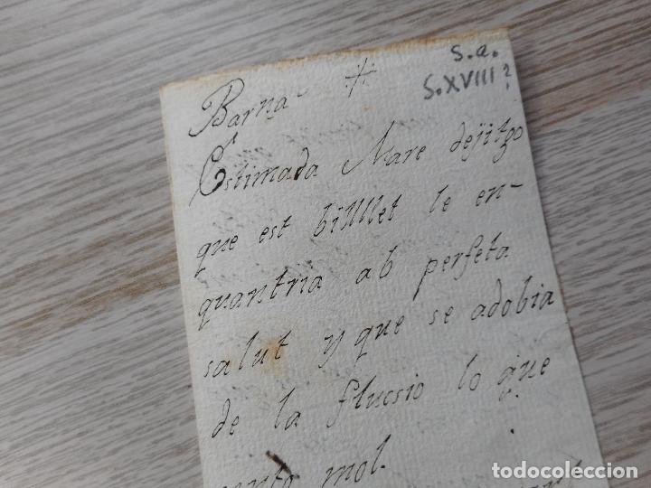 Manoscritti antichi: ANTIGUA CARTA MANUSCRITA.TEXTO CATALAN.BARCELONA SIGLO XVIII. GERTRUDIS SOLER MOLLET.