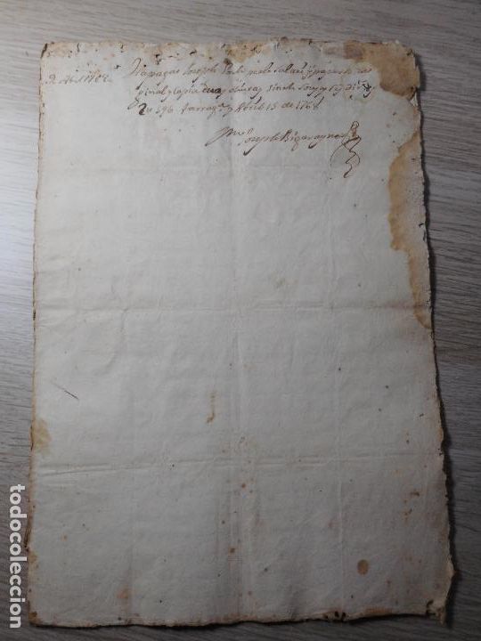 Manuscritos antiguos: ANTIGUA ESCRITURA EN CATALAN.DOMINGO FONT-THERESA FONT Y POLVORA.TARRAGONA 1768