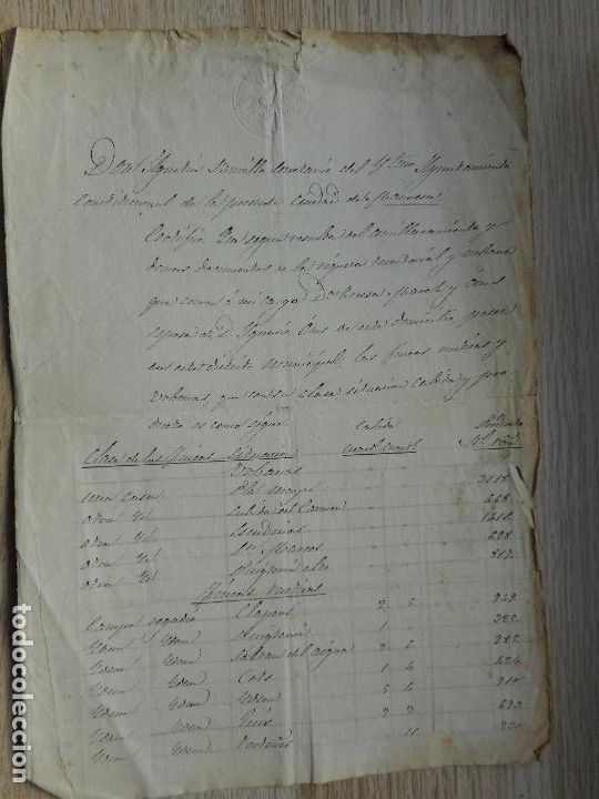 Manuscritos antigos: ANTIGUO CERTIFICADO.AYUNTAMIENTO DE MANRESA.1861