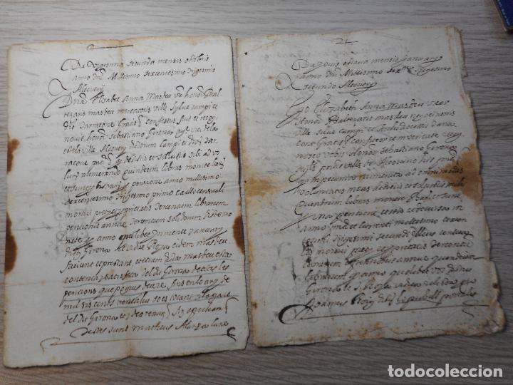 Manuscritos antigos: DOS MANUSCRITOS.ANNA MASDEU.VILLA DE ALCOVER.TARRAGONA 1631-1632