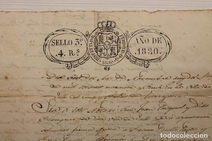 Manuscritos antiguos: SELLO 3&ordm;, 1830 - Foto 2