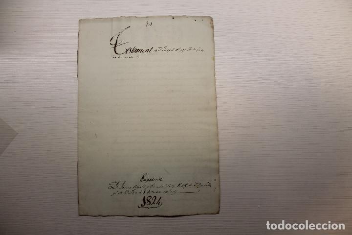Manuscritos antigos: SELLO 3&ordm;, 1841, TESTAMENTO EN CATAL&Aacute;N