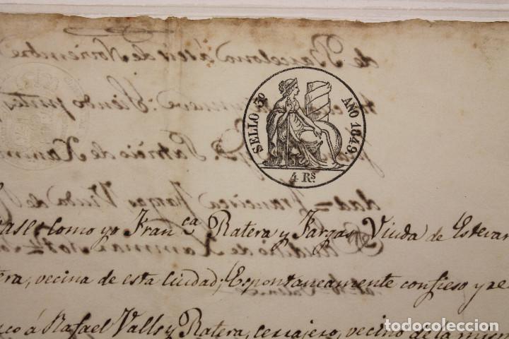Manuscritos antiguos: SELLO 3&ordm;, 1849 - Foto 2