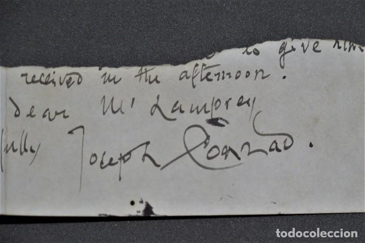 Manuscritos antiguos: FRAGMENTO DE ESCRITO CON AUTOGRAFO DE JOSEPH CONRAD - Foto 2