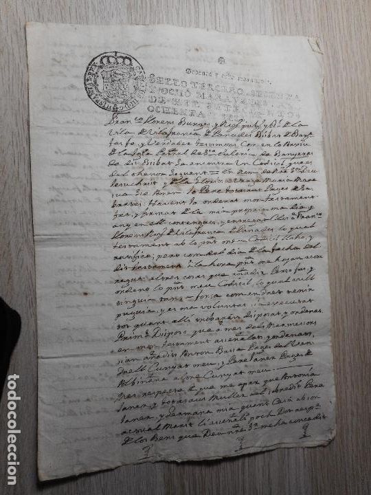 Alte Manuskripte: ANTIGUA ESCRITURA MANUSCRITA.IGLESIA SANTA EULALIA.BA&Ntilde;ERES.BANYERES. EN VILLAFRANCA PANADES 1786