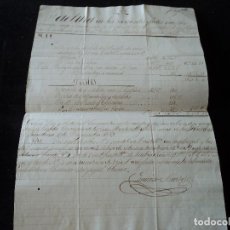 Manuscritos antiguos: FACTURA MANUSCRITA DE MARTORELL Y HERMANO DE LA HABANA 1839, MATERIAL EN BERGANTIN CORVETA MARTINA. Lote 297092288
