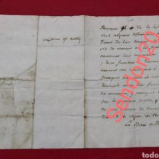 Manuscritos antiguos: MANUSCRITO FIRMADO POR EL BARON DE ROCAFORT D. GUERAU DE PEGUERA I BERARDO. Lote 297740213