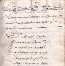 Manuscritos antiguos: MANUSCRITO. CARRIÓN DE LOS CONDES, PALENCIA. 1757. LIBRO DE VECINOS Y TIERRAS.. Lote 298061648
