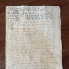 Manuscritos antiguos: AÑO 1737. SOLARES. PODER TENIENTE GENERAL DE ARTILLERÍA. MARQUÉS DE BALBUENA. VILLAESCUSA Y LIAÑO.. Lote 298258993