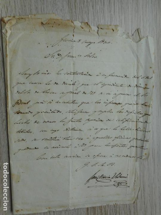 Alte Manuskripte: ANTIGUA CARTA MANUSCRITA.FRANCISCO SOLER.BARCELONA. EN GERONA 1954. MATASELLO.