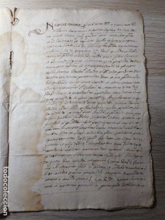 Alte Manuskripte: ANTIGUO MANUSCRITO.JACOBO FALGUERAS.VILLA DE MATARO 1637?