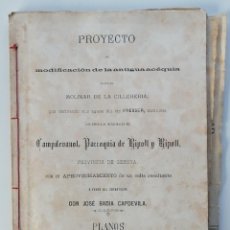 Manuscritos antiguos: PROYECTO MODIFICACIÓN DE LA ANTIGUA ACÉQUIA MOLINAR DE LA CILLERIA -RIO FRESSER AÑO 1888