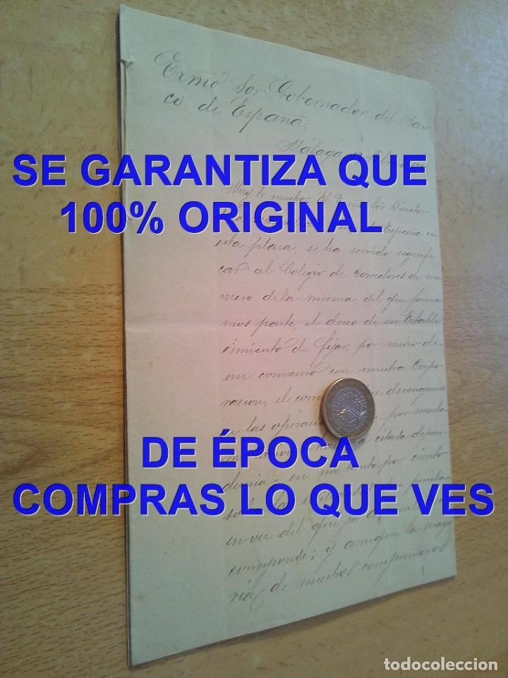 Alte Manuskripte: 1886 CARTA AL GOBERNADOR DEL BAMCO DE ESPA&Ntilde;A MANUEL LARA ALCALA E61