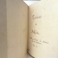 Manuscritos antigos: ESPLICACIONES DE METAFÍSICA DICTADAS POR D. ANTONIO GARCÍA CASTAÑÓN. (T 2) C 1870. (MANUSCRITO. Lote 300539593