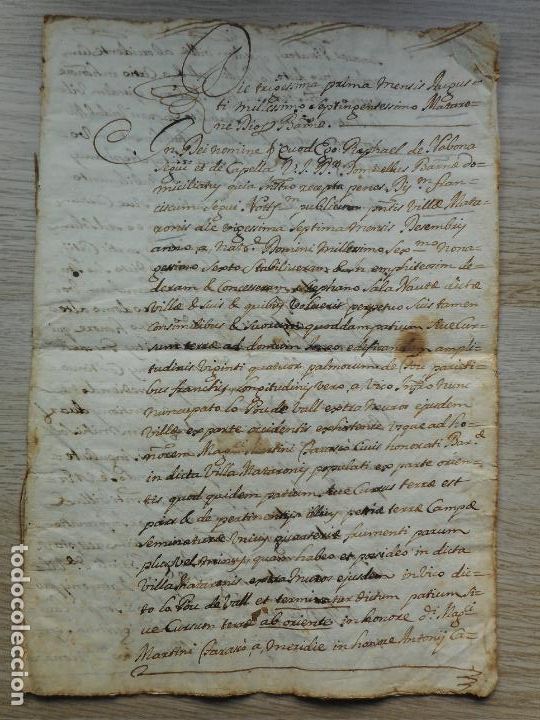 Manuscrits anciens: ANTIGUO MANUSCRITO.RAPHAEL DE NABONA SEGUI.POU DE VALL. VILLA DE MATARO.1700?