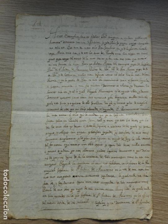 Manuscrits anciens: ANTIGUO MANUSCRITO.ANDREU MORERA.CATHARINA MULLER.IGLESIA SANT ANDREU LLAVANERAS.SIGLO XVII