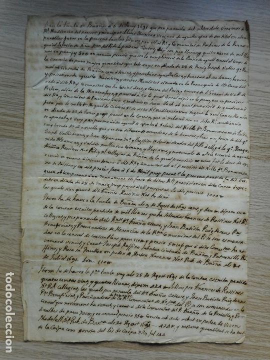 Manuscrits anciens: ANTIGUO MANUSCRITO.LLUIS MARINER.IGLESIA NUESTRA SE&Ntilde;ORA DEL PI.BARCELONA 1691?