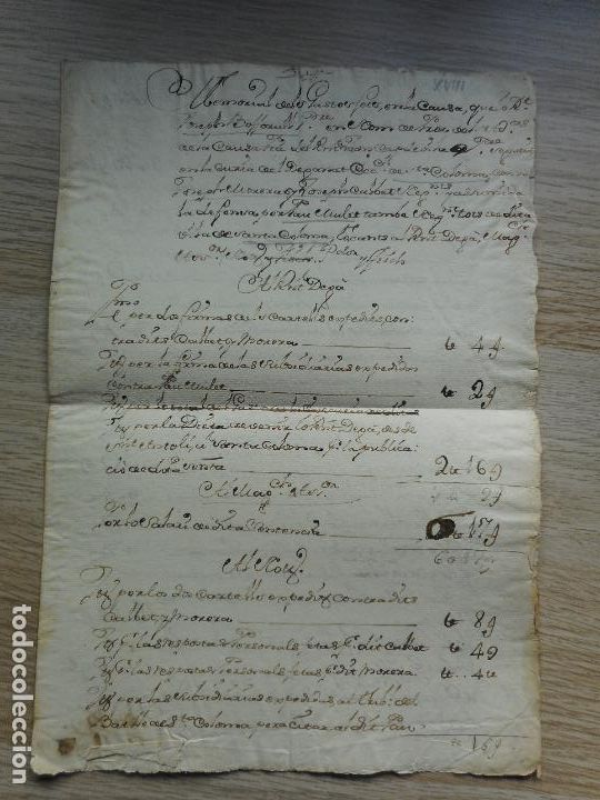 Manuscrits anciens: ANTIGUO MANUSCRITO CATALAN.JOSEPH BOFFORULL.JOAN CAPDEVILA.SANTA COLOMA SIGLO XVIII