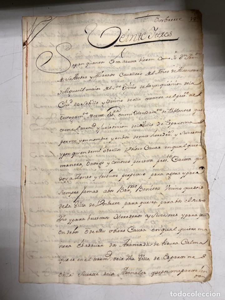 Manuscritos antiguos: ESPARTINAS, 1640. ESCRITURAS. VER/LEER. - Foto 1