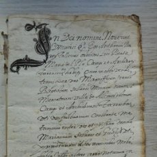 Manuscritos antiguos: ANTIGUO MANUSCRITO.VILLA DE ALCOVER TARRAGONA SIGLO XVII.. Lote 301236908