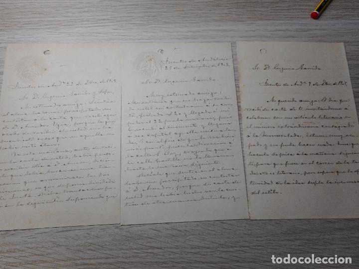 Alte Manuskripte: ANTIGUAS CARTAS EUGENIO GARRIGA.PERIODICO LA RECONQUISTA-RAFAEL GONZALEZ.FUENTES DE ANDALUCIA 1908