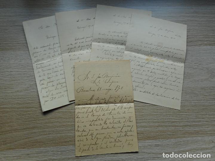 Manuscritos antiguos: ANTIGUAS CARTAS.ENRIQUE DE CARCER.TARREGA 1908-1914. BENJUMEA.