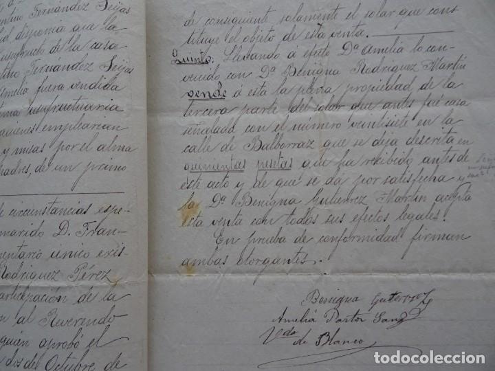 Manuscritos antiguos: Zamora, venta solar calle Balborraz, 1906, 4 pags - Foto 2