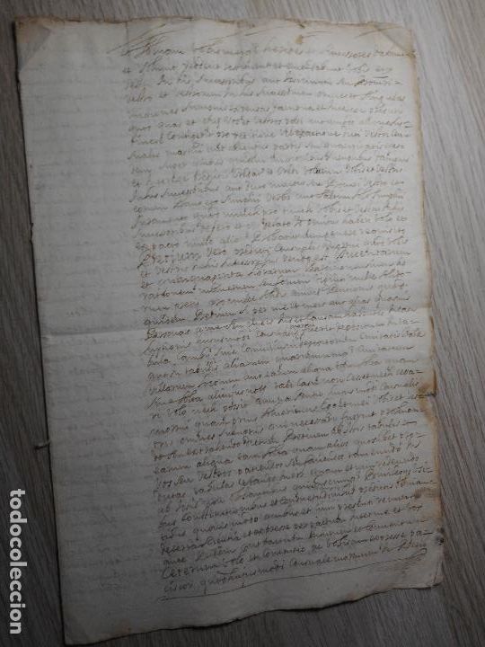 Manuscritos antiguos: ANTIGUO MANUSCRITO CATALAN. VILLA DE MATARO? 1646? JOANNIS CASTELLAR VILELLA.