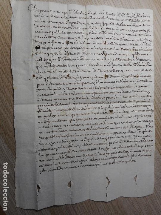 Manuscritos antiguos: ANTIGUO MANUSCRITO.GREMIOS UNIDOS REVENTA.ISABEL LEAL.VIUDA FRANCISCO PACHECO.SEVILLA 1779