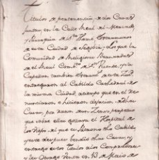 Manuscritos antiguos: TÍTULOS DE DOS CASAS EXTRAMUROS DE LA CIUDAD DE SEGOVIA, QUE FUERON DE LA CATEDRAL. SS. XVII-XVIII