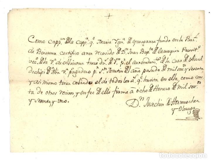 Manuscritos antiguos: Manuscrito. Beizama, Gipuzkoa, 1761